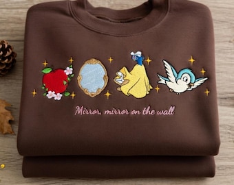 Disney Princess Embroidered Sweatshirt, Cinderella Rapunzel Frozen Ariel Princess T-shirt, Disney Quote Sweatshirt, Cute Disney Shirt