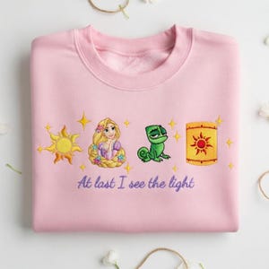 Disney Princess Embroidered Sweatshirt, Cinderella Rapunzel Frozen Ariel Princess T-shirt, Disney Quote Sweatshirt, Cute Disney Shirt image 6
