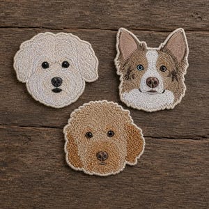 Custom Embroidered Dog Cat Iron/Sew On Patch, Personalized Labrador Embroidered Patch, Pet Memorial Applique, Custom Gift for pet lover