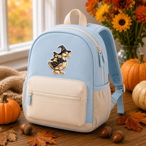 Halloween Duck Embroidered Patch Set, Witch Goose Iron On Patch, Mother Baby Duck Applique, Sew On Patch for Jackets Bags Hats