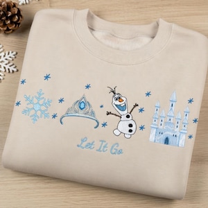 Disney Princess Embroidered Sweatshirt, Cinderella Rapunzel Frozen Ariel Princess T-shirt, Disney Quote Sweatshirt, Cute Disney Shirt image 5