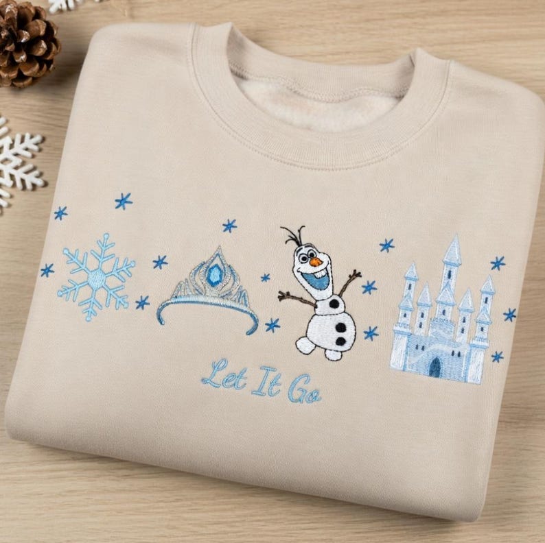 Disney Princess Embroidered Sweatshirt, Cinderella Rapunzel Frozen Ariel Princess T-shirt, Disney Quote Sweatshirt, Cute Disney Shirt image 5