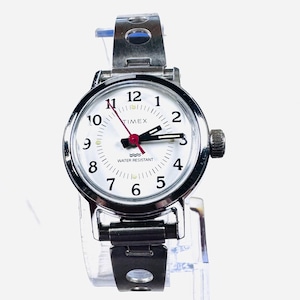 Vintage Timex Women’s Watch – Water Resistant – Silver Bracelet – White Dial