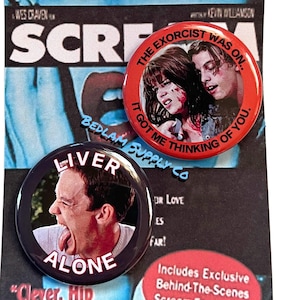 Surprise, Sidney! - 1.5” pin back Scream Button Set