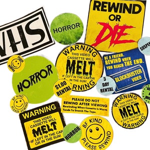 Pure Nostalgia- VHS Glossy Retro Sticker Label Pack
