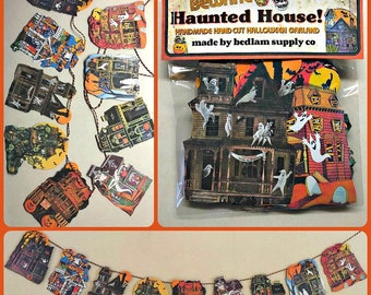 Haunted House! Halloween handmade Garland Banner