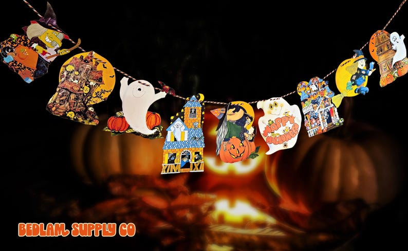 Halloween Night, 1982 - cozy nostalgic Halloween garland image 3