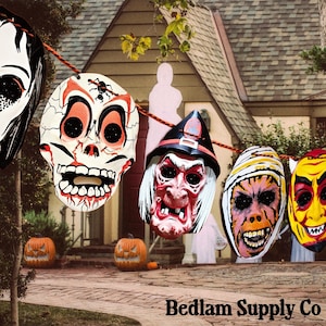 Trick or Treat - Garland Halloween Masks Banner