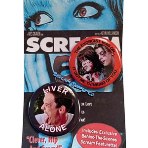 Surprise, Sidney! - 1.5” pin back Scream Button Set