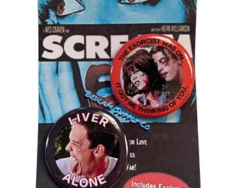 Surprise, Sidney! - 1.5” pin back Scream Button Set