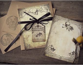 Delicate Death - Elegant Note Card Set with Envelopes