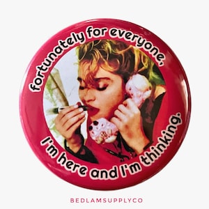 Desperately Seeking Susan - Madonna on the phone - Large 2.25" Pin Back Button