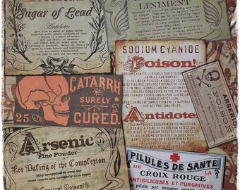 Antiquated Poisons - Sticker Label Set