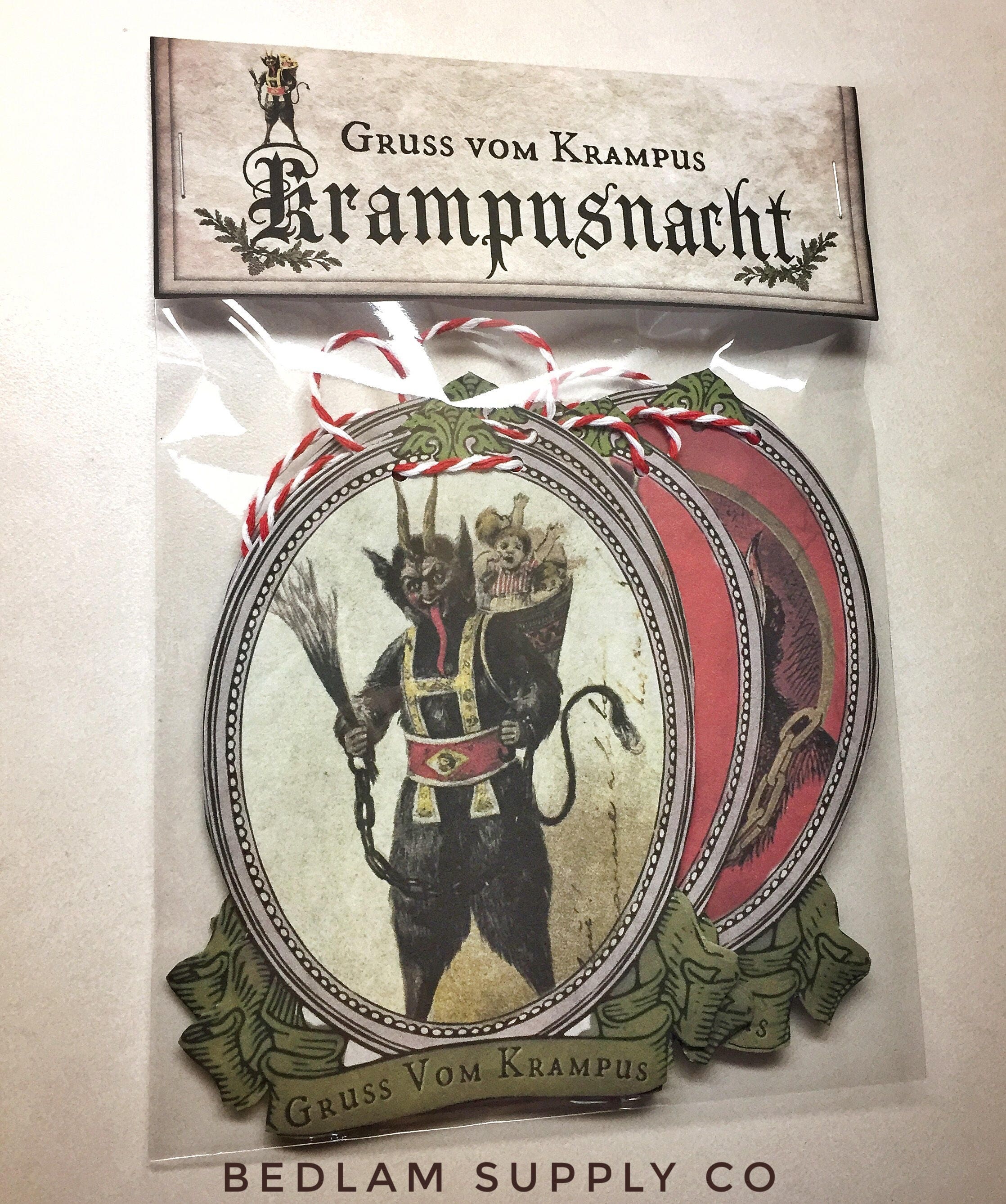 Naughty Krampus Holiday Garland Banner