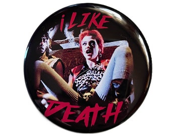 Trash Likes Death - Large Pin Back Button Return of the Living Dead