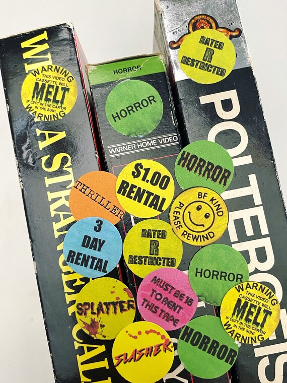 Mini VHS Sticker Label 12 Pack Etsy
