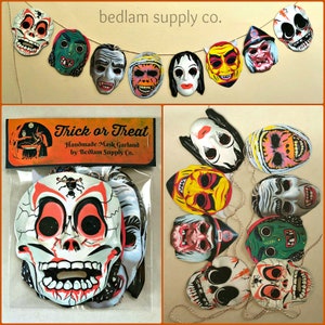 Trick or Treat - Garland Halloween Masks Banner