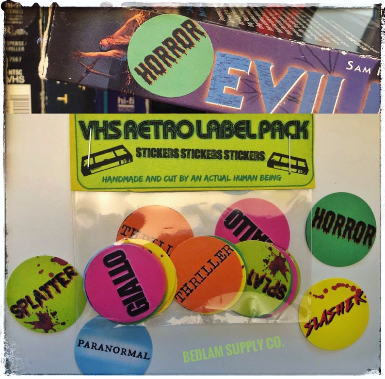 Horror VHS Sticker Label 18 Pack Etsy UK