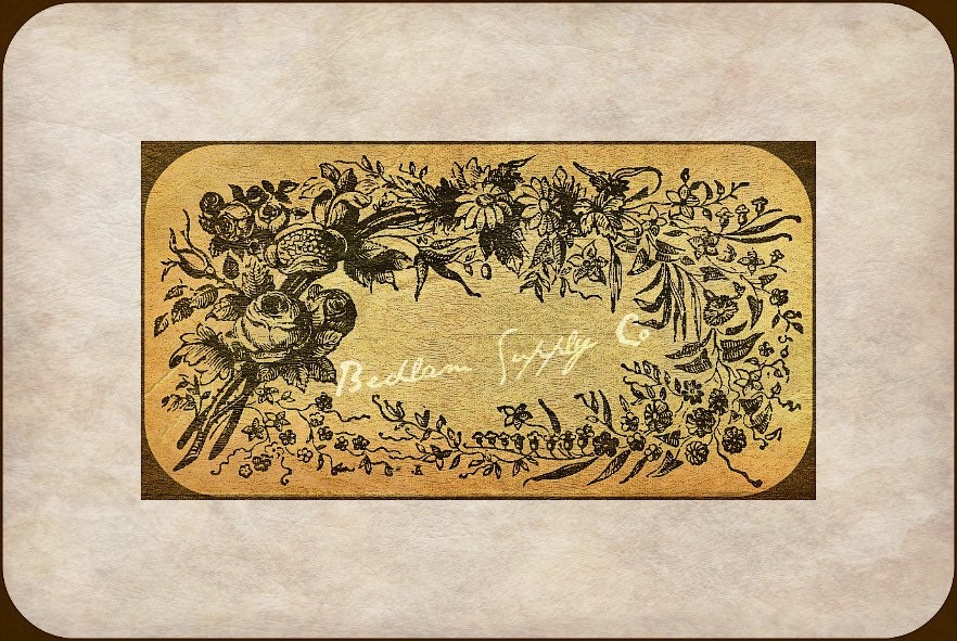 Blank Vintage Style Herb Stickers