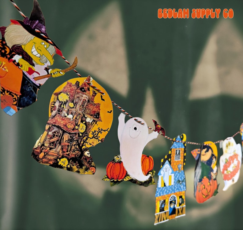 Halloween Night, 1982 - cozy nostalgic Halloween garland image 5