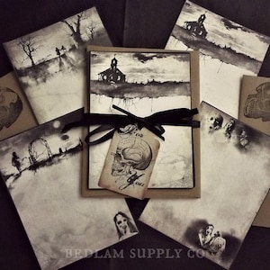 Scary Stories - 10 Note Card Set with Skull Envelopes