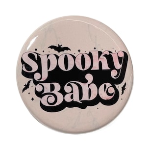 Spooky Babe- vintage style button