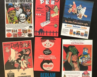 Vintage Halloween Kitchy Ads - All Stickers