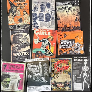 Vintage Halloween and Horror Ads - All Stickers