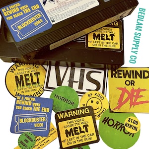 Pure Nostalgia- VHS retro sticker label pack