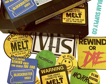 Pure Nostalgia- VHS retro sticker label pack