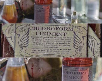 Chloroform Labels - As seen in American Horror Story Coven