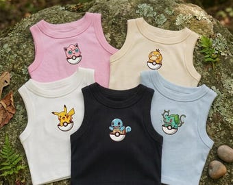 Custom Anime Tank Tops – Cute Minimalist Summer Crop Tops