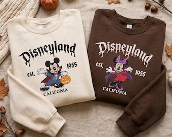 Bluza z haftem "Magiczna Kraina", jesienna bluza, pasująca do całej rodziny koszulka z dynią, jesienna bluza z motywem Disneylandu, przytulny prezent na jesienne wakacje