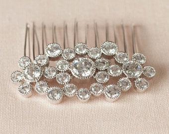 Small Bridal comb, Crystal hair comb,  Wedding, Hair accessories, Hair clip, Cassie Hair Comb