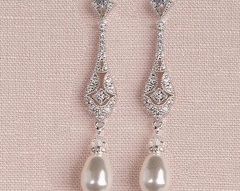 Orecchini vintage in argento sterling con strass e filigrana a vite