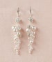 Long Pearl Bridal earrings, Crystal and Pearl Earrings, Cluster Drop Earrings, Wedding Earrings, Lindsey Earrings 