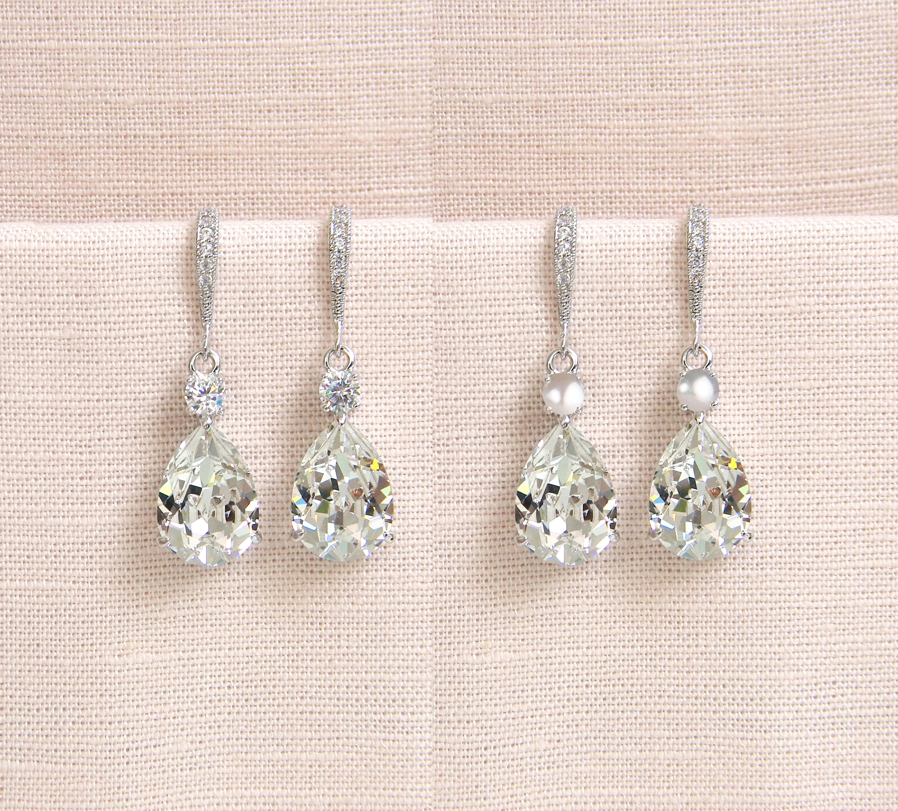 Bridal Earrings Wedding Earrings cristal Crystal Bridal Earrings Wedding Jewelry Gift Bridesmaid Jewelry Bridal Jewelry Drop Earrings