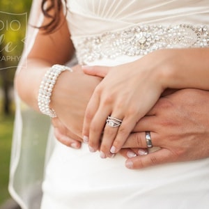 Pearl Bracelet Bridal Crystal Rhinestone wedding bracelet, Swarovski Bridal Bracelet, Cuff bracelet, Vintage style, Sarah Cuff bracelet image 2