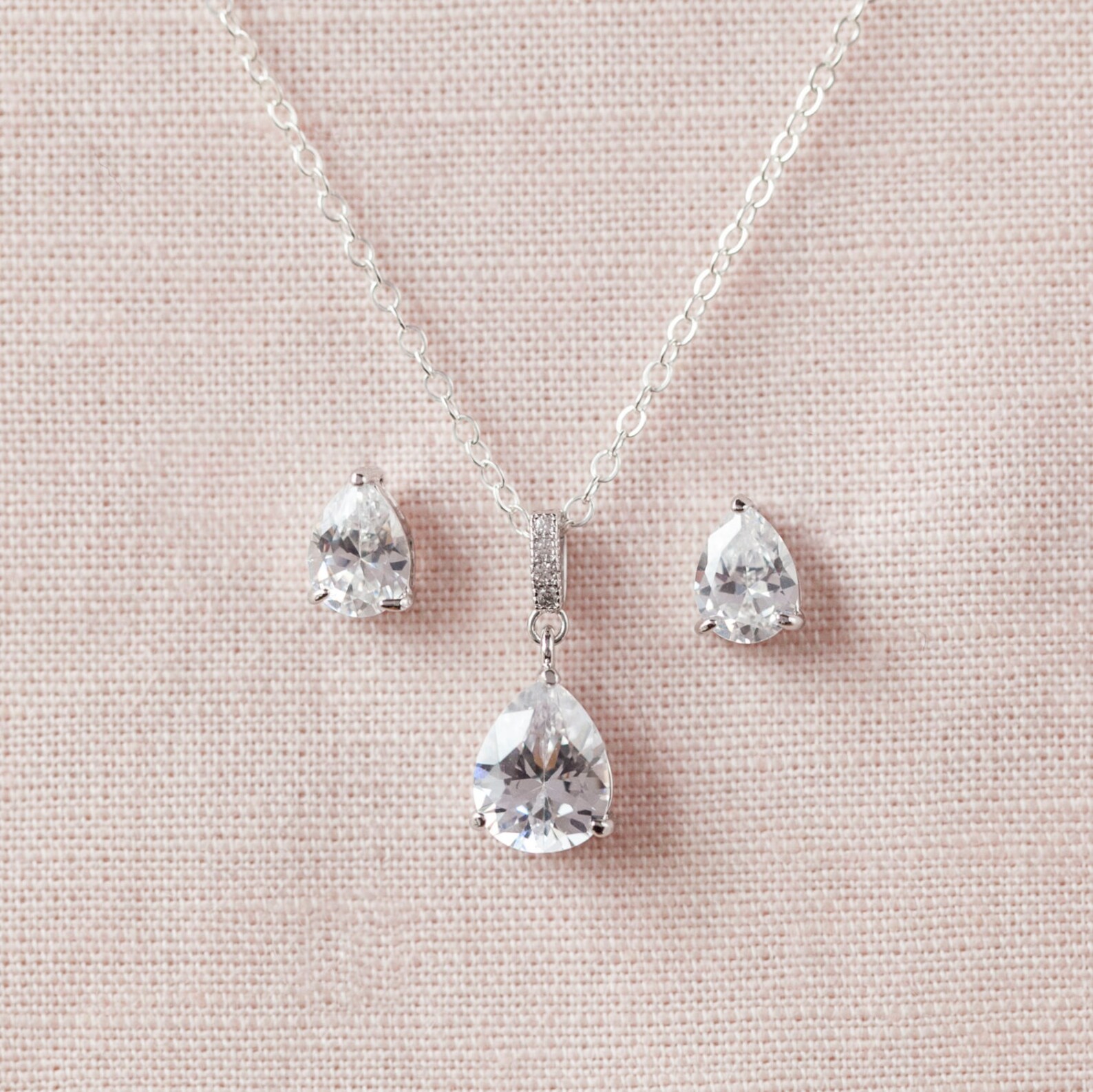 Flower Girl Jewelry SET Rose Gold Flower Girl Earrings Gold Etsy