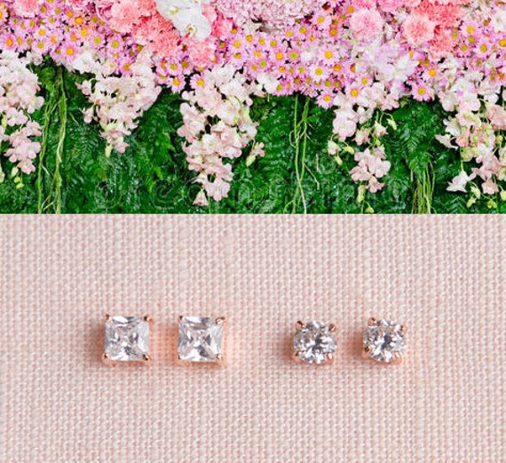 Small crystal stud earrings deals