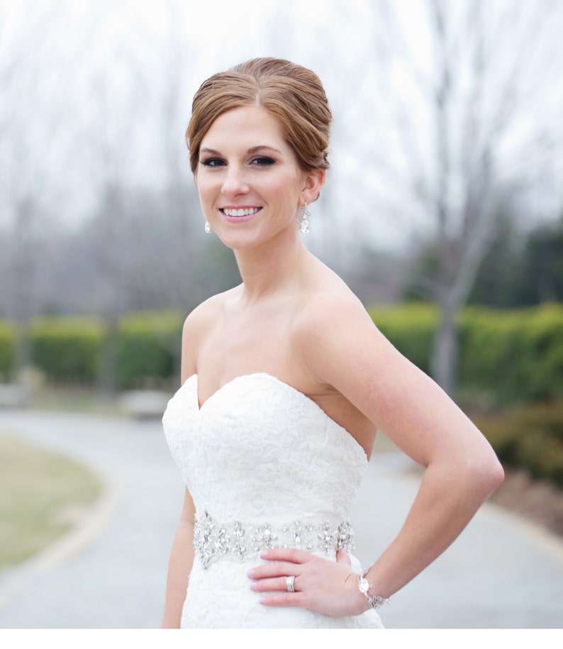 Crystal Bridal earrings Wedding jewelry Bridal Necklace Etsy