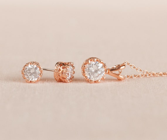 9CT ROSE GOLD CZ BRIDAL SET 9CT ROSE GOLD CZ BRIDAL SET