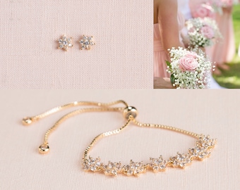 Flower girl earrings Bridesmaid Bracelet Bridal earrings 3 different sizes Everyday stud earrings High quality, low price, Zoe Stud Earrings