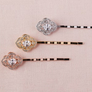 Wedding Hair pins, Bridal Bobby pins, Bridal hair comb, Vintage style hair pins, Swarovski, Lola Hair pins