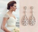 Bridal Earrings, Vintage style Pearl Swarovski Crystal wedding earrings Rhinestone Bridesmaids, Adison Bridal Earrings 