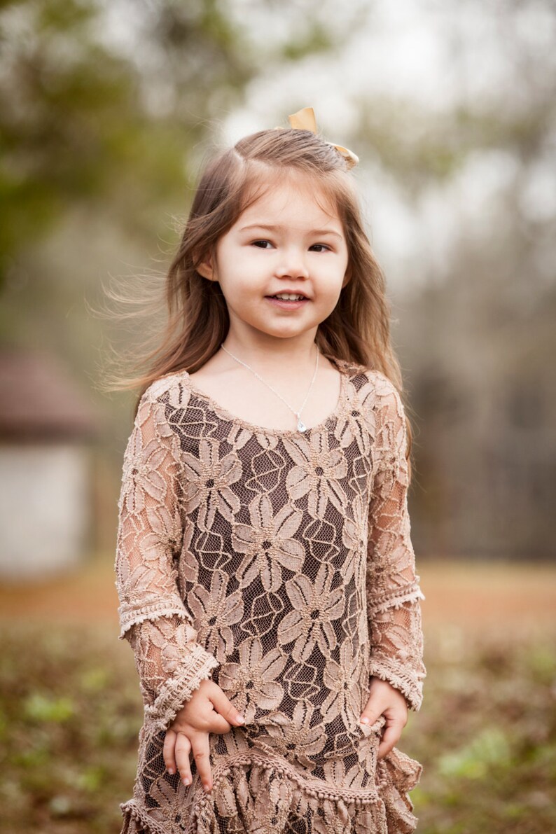 Flower Girl Jewelry SET Rose Gold Flower Girl Earrings Gold Etsy