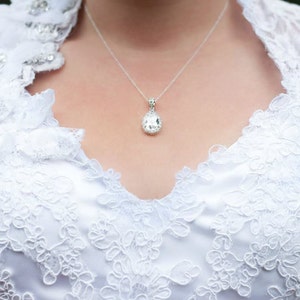 Crystal Bridal Set. Bridesmaids Jewelry Set, Crystal Pendant and Earrings, Wedding Jewellery, Ariel Bridal Jewelry SET image 5