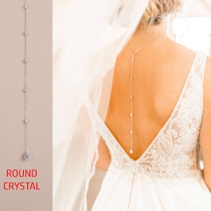 Backdrop Necklace Add on, Backdrop Addition for your Necklace, 6 Styles, Crystal Back For Necklace, Simple Pearl Backdrops, Add a Backdrop Round crystal back