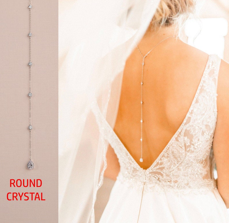 Backdrop Necklace Add on, Backdrop Addition for your Necklace, 6 Styles, Crystal Back For Necklace, Simple Pearl Backdrops, Add a Backdrop Round crystal back