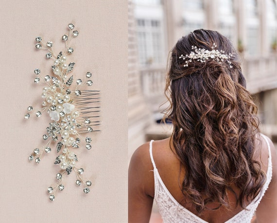 Bridal Hair Comb Wedding Hair Vine Leaf Hair Piece Pearl - Etsy UK Bridal Hair Comb Wedding Hair Vine Leaf Hair Piece Pearl - Etsy UK